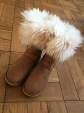 Australia Luxe Coll. Foxy Shearling Short, Lammfell Boots Braun Gr. 39 NEU OVP