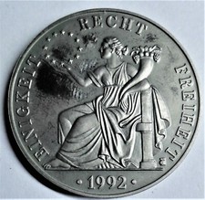 MED 1992: DEUTSCHLAND-ECU: EINIGKEIT RECHT FREIHEIT, prägef +Zertifikat + ETUI