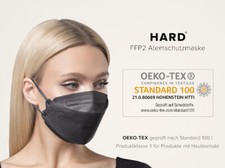 Hard Einweg FFP2 Masken farblich sortiert mit CE 2233 Made in Germany