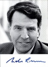 Ak Politiker Helmut Linssen, Finanzminister NRW, Portrait, Autogramm - 4419529