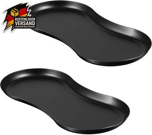 Dekotablett edelstahl oval - dekotablett,