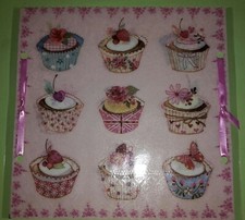 Windlicht aus Serviettentechnik  Cupcakes bunt