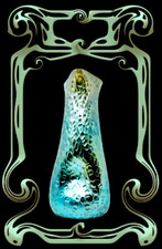 Joh. Loetz Witwe Crete Diaspora Silberiris Jugendstil antike Glasvase 34CM 1902