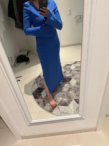 Abendkleid lang elegant blau - elegant,