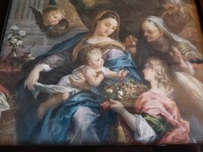 Krippe Madonna Engel Heiligenbild Paderborn alt antik Maria Weihnachten