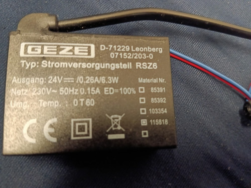 Unbenutztes netzteil geze rsz6 - unbenutztes,