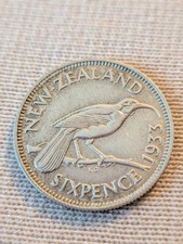 Neuseeland Sixpence 1933