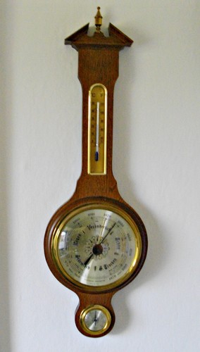 Wand wetterstation analog holz - wand-wetterstation,