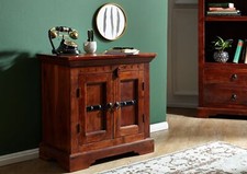 Holzkommode Kommode Sideboard 65cm Akazie Holz massiv dunkelbraun braun kolonial