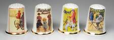 Fingerhut thimble 4-Set Fahrrad Poster Reklame Porzellan neu Opel Dürrkopp Adler