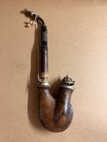 Antike vintage holzpfeife mit - holzpfeife,