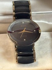 Damen Armbanduhr RADO Jubilé mit 4 Brillanten schwarz-gold