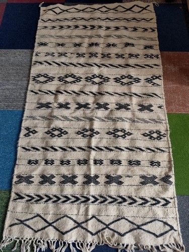 Creme kelim teppich - teppich, wolle