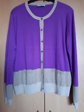 Strickjacke, Brax, 44,  Flieder/Natur, Baumwolle/Kashmir