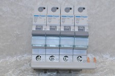 4 Hager Sicherungsautomaten  B16 A  mit Wechselstromschienenteil