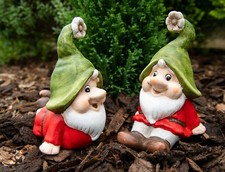 2x Deko Gartenzwerg Zwerg