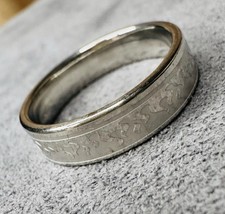 Ring Edelstahl Flammen graviert Größe 63 Herren Schmuck Geschenk