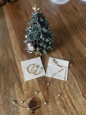 Purelei Ohrringe Creolen Und Kette Im Set, Gold Mit Perlen - NEU und ungetragen