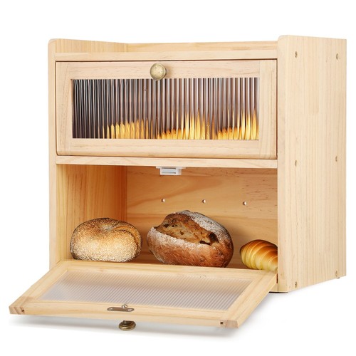 Holz brotkasten mit - holz,