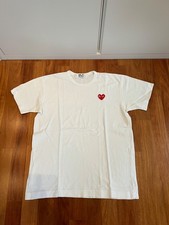 Comme Des Garcons Red Heart T-Shirt Weiß Gr. L