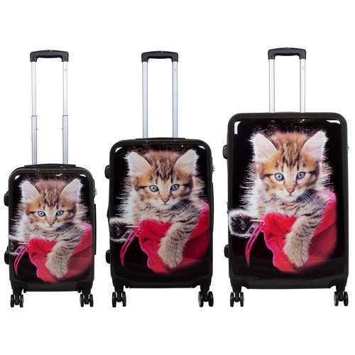 Reisekoffer hartschale katze - reisekoffer,