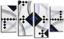 Abstraktes Wandbild Blau