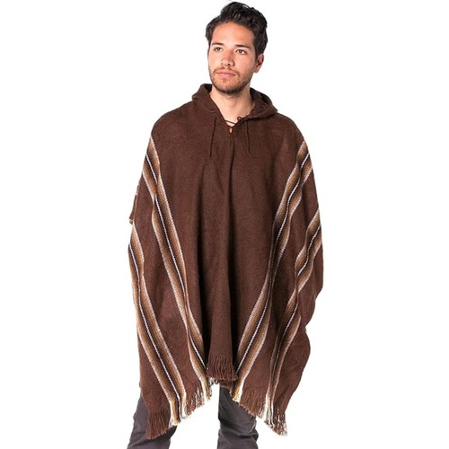 Alpaka poncho herren wolle - herren,