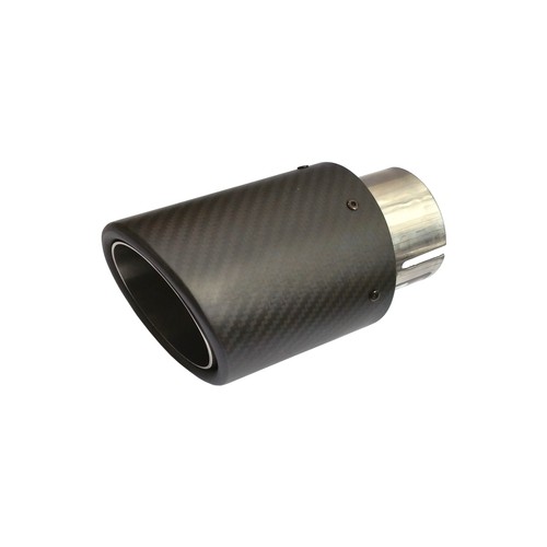 Endrohr matt carbon edelstahl - carbon,