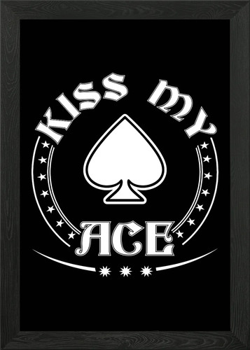 Kiss ace spade framed - spade, wall
