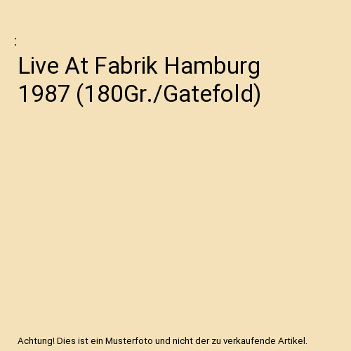Live fabrik hamburg - live, at