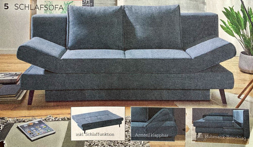 Schlafsofa grau mikrofaser - schlafsofa,