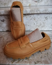 Neu Vitaform Damen Slipper Gr.35 We H Curry Hirschleder Mokassin Shock Absorber