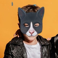 Katzenmaske, halbes Gesicht