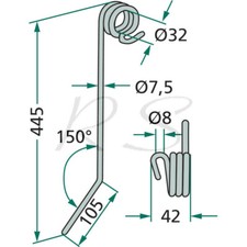 Striegelzinken 7,5mm passend