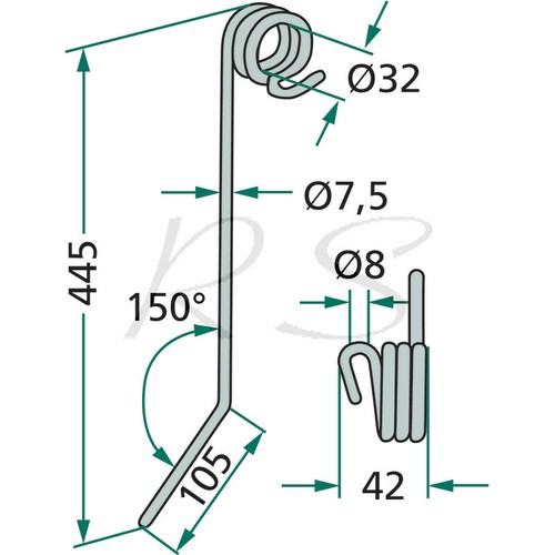 Striegelzinken 5mm passend - striegelzinken,