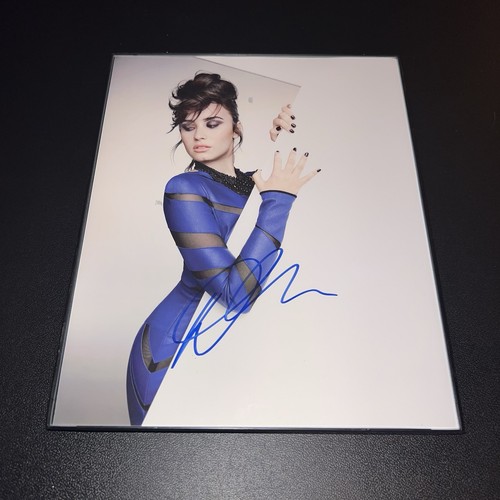 Demi lovato signed - framed, 8x10