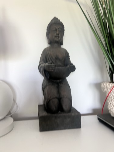Kniende buddha statue - kniende, buddha-statue