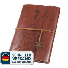 Leder-Tagebuch mit Spiralbindung | Skizzenbuch für Reisen