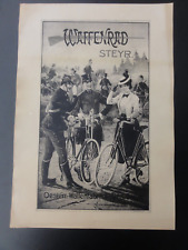 Altes Fahrrad  Werbeplakat Waffenrad Steyr.