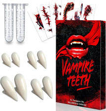 Vampir Zähne Vampirzähne Kinder Erwachsene - 4 Paare Vampire Teeth Mit 5 Stück H