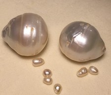 2 riesig Südseeperlen 15x16mm