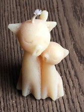 Katzenmutter mit Katzenkind, Wachs, Kerze,  Sammlungsauflösung