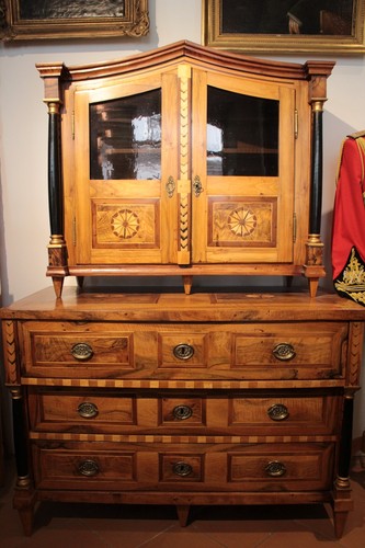 Biedermeier aufsatzvitrine - biedermeier,