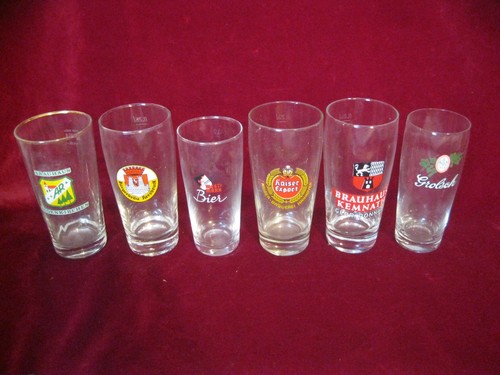 Kleine alte biergläser - 6,