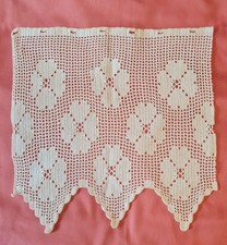 Häkelgardine Gardine weiß Breite 36 cm Höhe 37 cm Meterware Rest Ladenauflösung