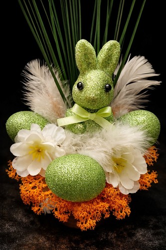Süßes ostergesteck osterhase - süßes,