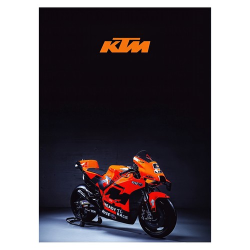 Oranges rennmotorrad poster - rennmotorrad,