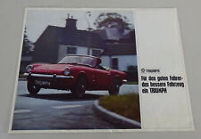 Prospekt / Broschüre Triumph TR 4A / Spitfire Mk.3 / GT6 / Vitesse Stand 08/1967