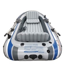 Intex Excursion aufblasbares Boot Set mit Aluminium Ruder und Pumpe 4 Person Poo
