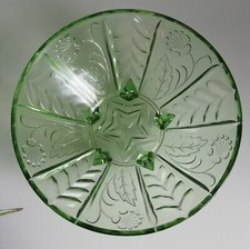 Schale aus grünem preßglas - schale,